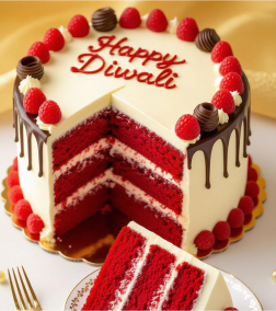 Frosted Crimson Cake