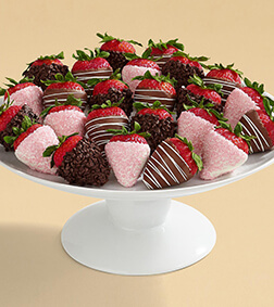 'Berry' Happy Anniversary - Two Dozen Dipped Strawberries, Boxes of Chocolate Covered Fruit