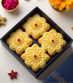 Gilded Petal Cookies