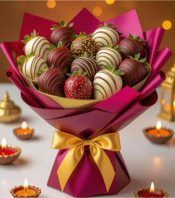 Gilded Petal Strawberry Bouquet