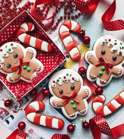Gingerbread Candy Cane Cookies