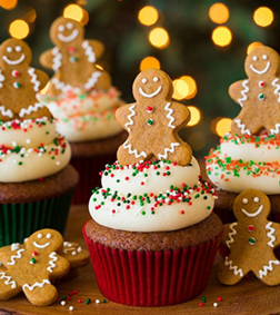 Gingerbread Christmas Cupcakes