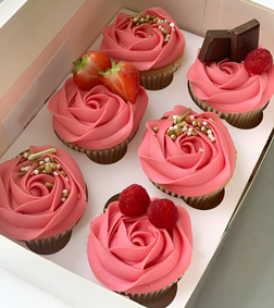 Glimmering Pink Cupcakes