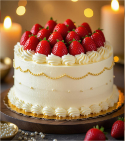 Golden Berry Muse Cake