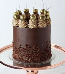 Golden Bliss Chocolate Cake