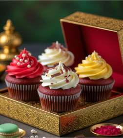 Golden Ember Cupcakes