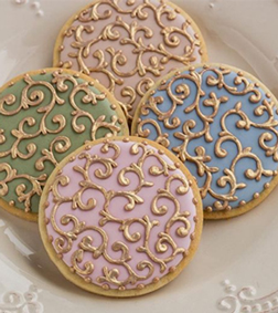 Golden Pastel Cookies