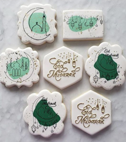 Graphic Green Eid 10 Cookies