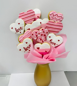 Heart Cookies Bouquet, Cookies