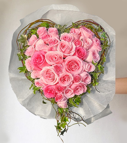 Heart Pink Sensation Bouquet, Mother's Day