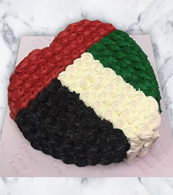 Heart Shaped UAE Cake