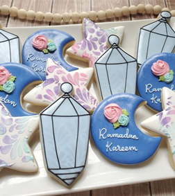 Hues of Blue Ramadan Cookies, Ramadan Gifts