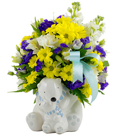 Baby Boy Cuddle Bear Bouquet