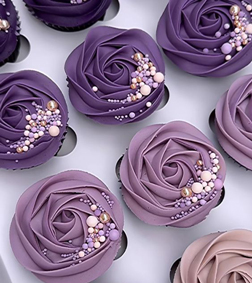 Lavender Ombre Cupcakes