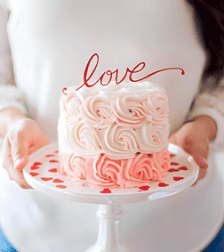 Love Rosette Cake
