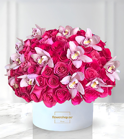 Lovely in Pink Rose Hatbox, Mother's Day