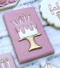 Luxe Pink Birthday Cookies