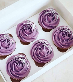 Mauve Magic Rose Cupcakes