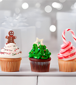 Merriest Christmas Cupcakes