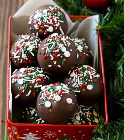 Merry Christmas Chocolate Truffles, Chocolate Truffles