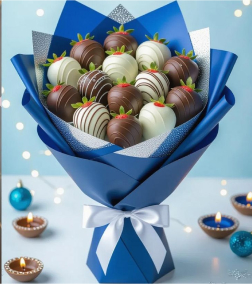 Midnight Frost Strawberry Bouquet