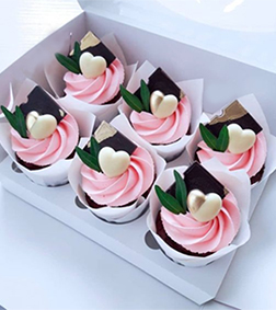 Mini Heart Cupcakes
