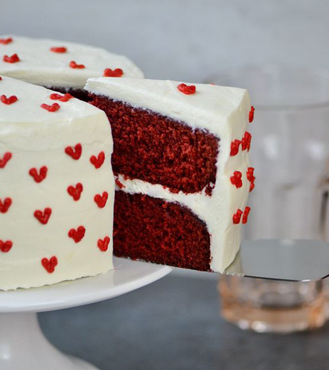 Mini Hearts Red Velvet Cake
