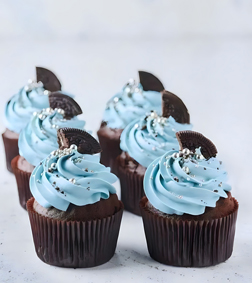 Oreo Blue Swirl Cupcakes