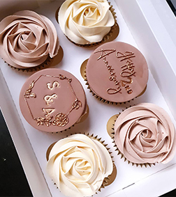 Classic Anniversary Cupcakes, Pink