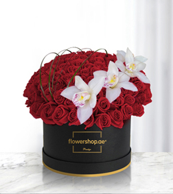 Passionate Red Rose and Orchid Love Match, Flowers
