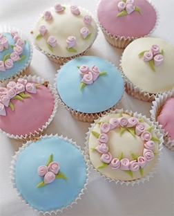 Pastel Birthday Party Dozen Cupcakes