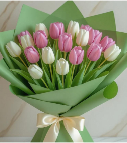 Pastel Charm Tulips