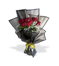 Perfect Day Bouquet - 10 Red Roses, Valentine's Day