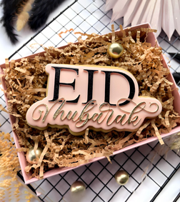 Pink Eid Mubarak Cookies