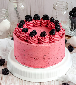 Pink Swirls Blackberry Cake