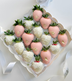 Pink & White Dipped Strawberry