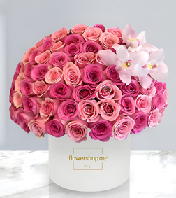 Pink Moments Rose Hatbox