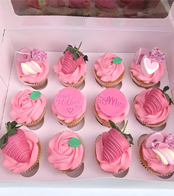 Pink Mother's Day Cupcakes