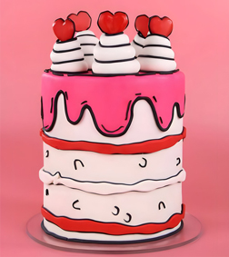 Playful Cartoon Cake