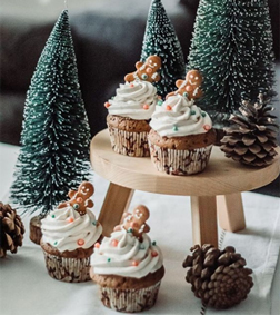 Playful Gingerbread Cupcakes