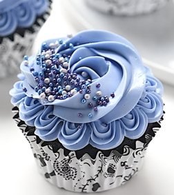 Prestigious Blue Swirl Cupcakes