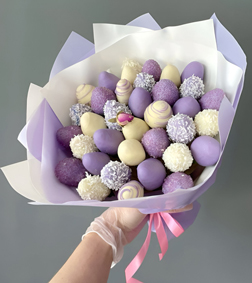 Purple Dipped Strawberry Bouquet