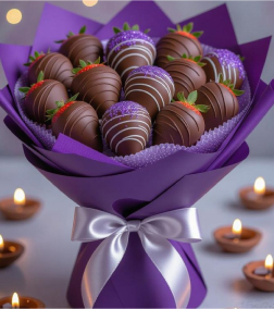 Purple Ember Strawberry Bouquet