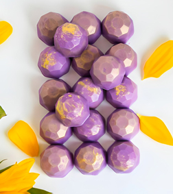 Purple Gold Chocolate Gems