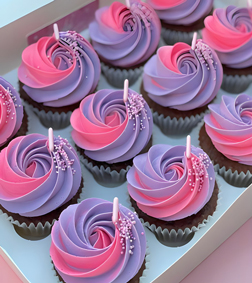 Purple Blush Cupcakes