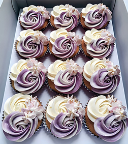 Purple Glam Cupcakes