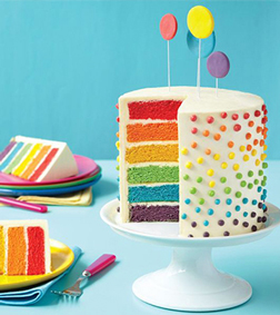 Rainbow Celebration Party Cake, Birthday