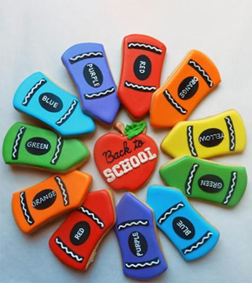 Rainbow Crayon Cookies