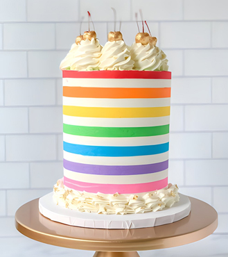 Rainbow Rhapsody Cake