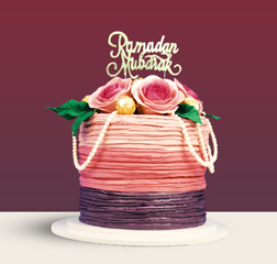 Sparkling Rose & Pearl Ramadan Cake, Abu Dhabi Online Shopping